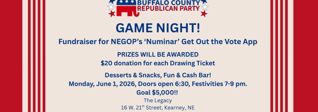 Buffalo County GOP - GAME NIGHT! June 1 6:30-9:00 pm